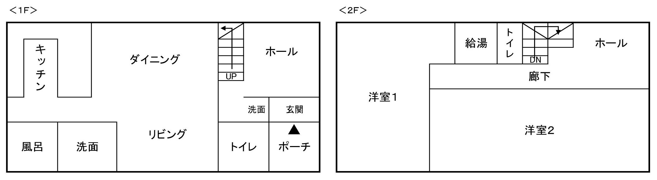 安来町住宅の間取り図