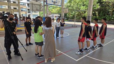 スポーツ交流（バスケットボール）の様子