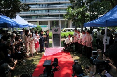 キリノ元フィリピン大統領の顕彰碑除幕式