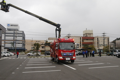 導入した多目的消防ポンプ自動車